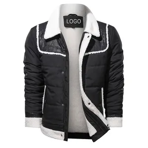 2022 ODM&OEM Patchwork Jacket High Fashion Men Winter Men Jacket Fur Collar Flees For Men Jacket Material optional