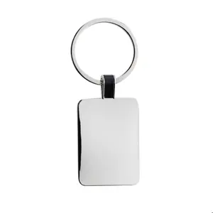 Porte-clés rectangulaire en zinc RCS gadgets durables - Product Image 1