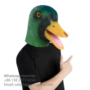 Factory Custom Halloween Animal Mask Fun Party Cosplay Dress Up Bule Duck Latex Mask