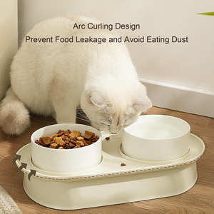 Ensemble de bols pour animaux de compagnie : gamelles <span class=keywords><strong>en</strong></span> céramique amovibles pour chiens et chats, pour <span class=keywords><strong>nourriture</strong></span> et eau, petit format - Product Image 5