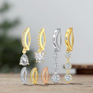 Tendances Bijoux 2025 Anneaux de Nombril Clicker Bijoux de Corps de Mode Clous en Acier Inoxydable Plaqué Or <span class=keywords><strong>Faux</strong></span> Piercings de Nombril - Product Image 5