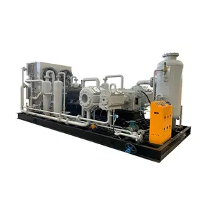 Compressor de gás natural de alta capacidade, preço de fábrica, pressão de entrada atmosférica, descarga, fluxo de 40 bar, 35Nm3/min