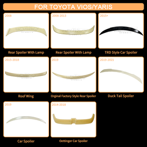 Aile de Spoiler arrière de voiture en plastique ABS en Fiber de carbone, Style original d'usine pour <span class=keywords><strong>Toyota</strong></span> Vios Gen 3 <span class=keywords><strong>Sedan</strong></span> 2019 2020 2021, offre spéciale - Product Image 3