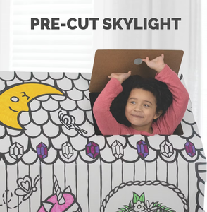 <span class=keywords><strong>Amazon</strong></span> licorne bébé bricolage peinture jouets créatifs enfants P:ortable <span class=keywords><strong>tente</strong></span> carton Playhouse artisanat activité pour les enfants - Product Image 5