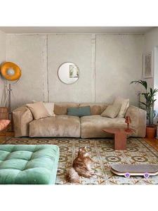 लिविंग रूम <span class=keywords><strong>2025</strong></span> नए आलसी कॉर्डडोरॉय नरम सोफे के साथ लिविंग रूम के आकार के सोफे सेट - Product Image 3