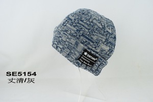 Confortable 3D brodé épaissi 100% acrylique unisexe bonnet élégant chaud Slouch bonnet en tricot à revers protecteur chapeau froid - Product Image 3