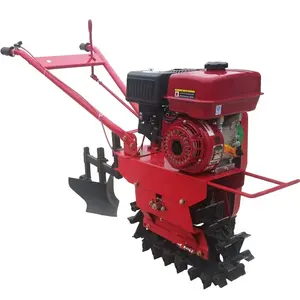 Venta directa de fábrica, cultivador de orugas de cadena pequeña de una rueda, cultivador de potencia de 7,5 hp, tractor a pie