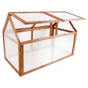 <strong>Wood</strong> Garden <strong>Greenhouses</strong> Protect Starter Plants Flowers Frame <strong>Mini</strong> <strong>Greenhouse</strong> - Product Image 4