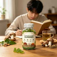 Complément alimentaire certifié végétalien de qualité alimentaire testé par une tierce partie, certifié Coa, Haccp, gommes aromatisées aux champignons