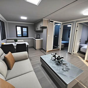 <span class=keywords><strong>Maison</strong></span> Conteneur Extensible <span class=keywords><strong>de</strong></span> Luxe <span class=keywords><strong>de</strong></span> 40 pieds Villa Modulaire Préfabriquée 3 Chambres Isolée Résistante au Froid - Product Image 3