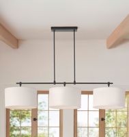 Lámpara Colgante Retro XZ, Moderna, Minimalista, de Latón Antiguo, con Pantalla de Tela, para Estudio, Comedor, Lámpara de Techo LED, Araña Dorada y Negra