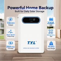 Batterie au lithium solide T.Y.L durable, robuste, à décharge profonde, pour usage résidentiel, sûre, solaire, 51,2 V 200 Ah 10 kWh, garantie 5 ans, CE
