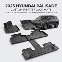 Tapis de sol de voiture Hyundai Palisade 2025 en TPE, sur mesure, moulés en 3D, imperméables, toutes saisons