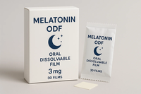 Bande orale de mélatonine marque privée bande de menthe sans sucre supplément de sommeil bandes de film de dissolution orale