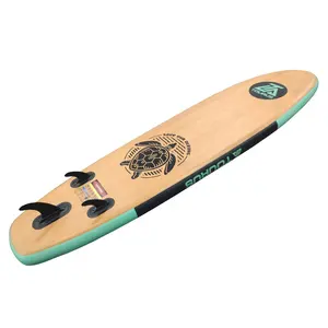 Großhandel Sportgeräte Standup Padel Sup Board Holzmaserung aufblasbare Stand Up Paddle board Sup Board