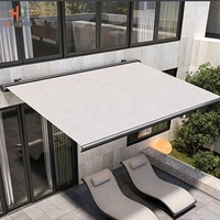 Auvent rétractable électrique personnalisé en aluminium, cadre en alliage antirouille, résistant aux UV, pour balcon et terrasse extérieurs