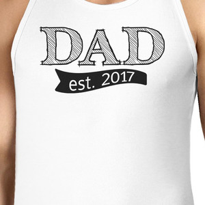 Dad Est 2017 Camiseta sin mangas blanca para hombre - Product Image 1