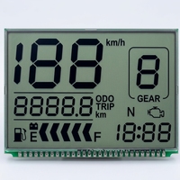 Écran LCD segmenté personnalisé avec icônes, signal de batterie, WiFi, température pour appareil connecté intelligent, monochrome, fabriqué en Chine/Guangxi