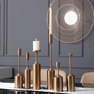 Navidad oro metal vela palo titulares decoración alto candelabros de oro centros de mesa <span class=keywords><strong>para</strong></span> bodas - Product Image 1