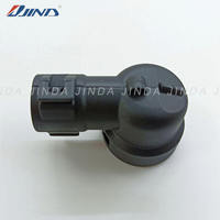 Conector Automotriz JINDA 965783-1 PA66+GF 4P, Abrazadera para Tubo Corrugado, Funda Impermeable Gris para Cableado Automotriz