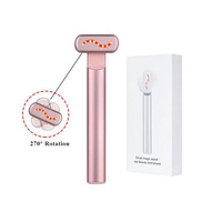 Appareil de soin des yeux 4 en 1, micro-courant, chaleur, éclaircissement des cernes, baguette électrique pour le soin des yeux, anti-âge, thérapie par la lumière rouge, masseur oculaire