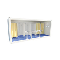 Kit modulaire moderne pour maison conteneur Unité de salle de bain publique extérieure portable avec douche et toilettes pour immeuble de bureaux et camping