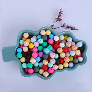 Cuentas de silicona de 12mm, coloridas, redondas, de calidad alimentaria, accesorios para cadena de clip para chupete de bebé, sin BPA, para 0-12 meses - Product Image 2