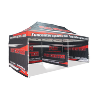Tente pop-up 3x4.5m avec cadre en aluminium, tissu Oxford 300D imperméable avec impression de logo pour événement extérieur