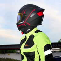Casque de moto VCOROS intégral VF103 unisexe homologué DOT/ECE, visière respirante ultralégère pour la conduite