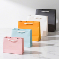Custom Logo Eco-friendly Durable Paperboard Shopping Bags with Handles for Retail Gift Packaging and Boutique Stores