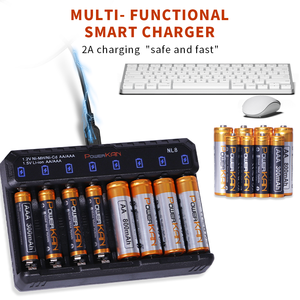 タブレット用スマートデバイス用NL8-4AAA300 + 4AA800セットタイプ-C急速充電<span class=keywords><strong>1.2V</strong></span>充電式AA AAA <span class=keywords><strong>Ni</strong></span>-MHバッテリー充電器 - Product Image 5