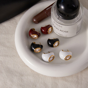 <b>Cuff</b> <b>Earrings</b> Geometric Zircon Bezel Setting Stainless Steel Everyday Wear - Product Image 2