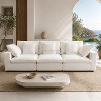 Luxuriöses Modernes Minimalistisches Outdoor-Sofa-Set Flexibles Modulares Design Gepolsterte Couch für Wohnzimmer Schlafzimmer Esszimmer