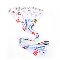 Porte-badge rétractable double face avec logo personnalisé Insigne porte-carte d'identité avec lanière Yoyo en nylon et polyester