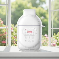 Robot culinaire électrique 3-en-1 pour bébé, machine automatique mini pour purée de fruits et compléments alimentaires, 5 vitesses, boîtier en plastique de qualité alimentaire, cuisson vapeur