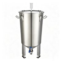 Fermenteur en acier inoxydable 304 de 30, 60, 100 litres / Réservoirs de fermentation / Équipement de brassage pour brasseur amateur / Fermenteur conique