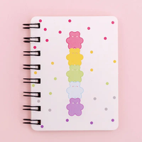 Carnet de poche A7 personnalisé avec logo, mignon, pour enfants, pages vierges, reliure spirale, cadeau promotionnel en gros