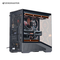 Zeromaster Gaming PC Case Mid Tower ATX Computer Case Tempered Glass High Airflow RGB Chassis OEM