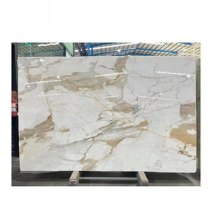 Dalle de marbre blanc Calacatta Gold italien, décoration naturelle pour la maison, veinage poli, design moderne, pierre durable pour application en villa - Product Image 3