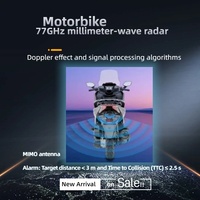 Installation Plug-and-Play 77G BSM-04 Détection d'angle mort fiable pour moto en conditions de faible luminosité et nocturnes