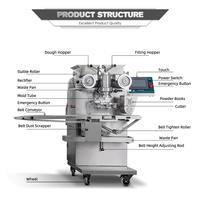 Machine automatique d'encrustation de biscuits aux figues à économie d'énergie, ligne de production de rouleaux de biscuits bicolores pour boulangerie