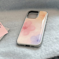 Coque de téléphone magnétique en TPU mat motif feux d'artifice violets et dessin animé avec design Cœur pour femmes, compatible 17/15 Max
