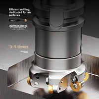 Kepala Pemotong Frais CNC Seri R200 Round Nose Face Mill R5 R6 R8 R10 dengan Sisipan RCKT10T3 1204 Bahan ODM 42CrMO