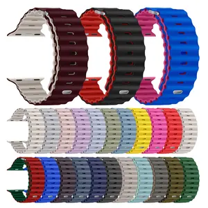 Cinturini per orologi in Silicone RYB Ocean Series Ultra 8 7 49mm 45mm cinturino per orologio sportivo con cinturino in gomma per cinturino Apple Watch