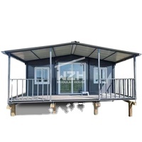 Maison conteneur extensible respirante à double aile de 20 pieds pour un logement en appartement