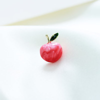 Bros Peach Trendi dan Stylish untuk Wanita, Bentuk Buah Segar, Pin Mini Kuningan, Hadiah Pesta Pernikahan