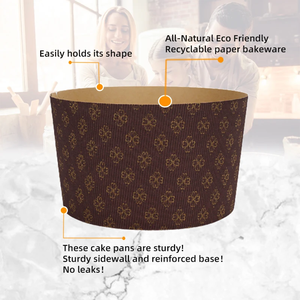 XR all'<span class=keywords><strong>ingrosso</strong></span> rotondo 6 pollici Panettone torta tazza Chiffon teglia stampo Paska stampo Panettone resistente al calore porta carta Heathy - Product Image 6