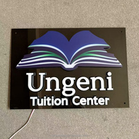 Enseigne d'entreprise Led personnalisée avec éclairage frontal et rétroéclairé Logo du bureau des lettres Panneau d'affichage de magasin en acrylique Publicité extérieure