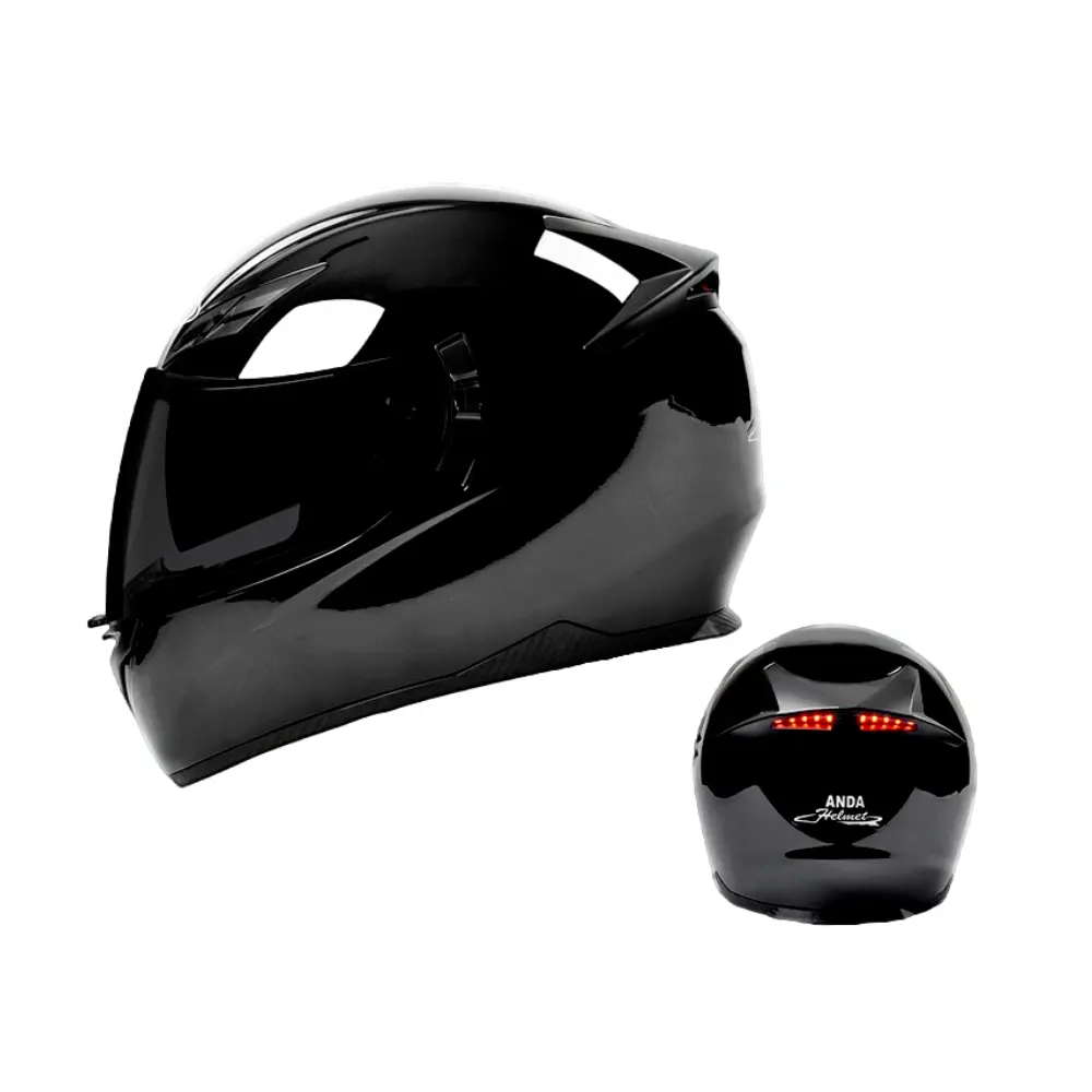이중 렌즈 복근 전면 오토바이 헬멧 오토바이 액세서리 3C 성인 헬멧 헤드 가드 무선 Led 빛
