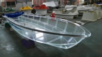 Kayak durable à fond transparent pour 6 personnes pour lacs et rivières Bateau transparent avec 1 an de garantie Bateau à rames